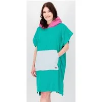 DEPROC Active Badeponcho PONCHINO HALIFAX WOMEN Umziehhilfe Strandponcho, Kapuze, ohne, Innenliegende Tasche zum Umziehen