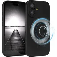 EAZY CASE Handyhülle für Apple iPhone 17 Hülle Silikon 6,3 Zoll, Schutzhülle mit MagSafe kratzfest Back Cover Kameraschutz Schwarz