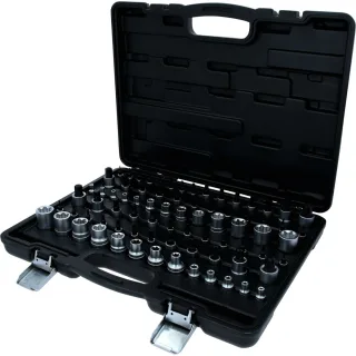 KS Tools 1/4 Zoll+3/8 Zoll+1/2 Zoll Torx-Steckschlüssel-Satz, 77-tlg - 911.0077