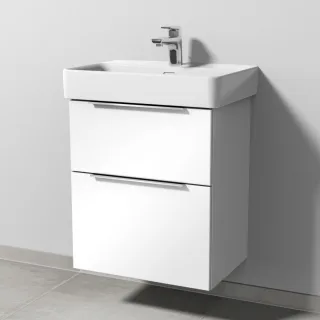 Sanipa 3way Waschtischunterbau zu Laufen Pro S Waschtisch mit 2 Auszügen, Weiß-Glanz UF78578