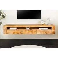 riess-ambiente TV-Board IRON CRAFT 160cm natur - Mango, Massivholz, 3 Schubladen, handmade (Einzelartikel, 1 St), hängendes Lowboard-ideal für Industrial Schlaf-, Arbeits- & Wohnzimmer