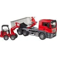 MAN TGS LKW mit Abrollcontainer und Schäffer Hoflader, Modellfahrzeug