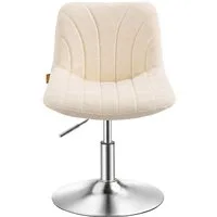VASAGLE Barhocker Barstuhl, Küchenhocker, höhenverstellbar, um 360° drehbar (1 St), 43 x 46,5 x (65,5-77,5) cm, für Esszimmer, Küche