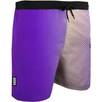 GUGGEN Mountain Badehose Badehose Herren Schnelltrocknend Badeshorts Kordelzug kariert lila B13 Schnelltrocknende Badeshorts mit Kordelzug kariertes lilanes Muster
