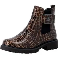 Remonte Chelseaboots Blockabsatz, Stiefelette, Lackboots in trendiger Optik