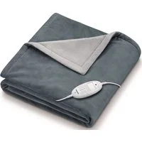 BEURER Heizdecke HD 75 Cosy Dark-Grey, elektrische Wärmedecke zum Einkuscheln, Mit 6 Temperaturstufen, Abschaltautomatik, maschinenwaschbar