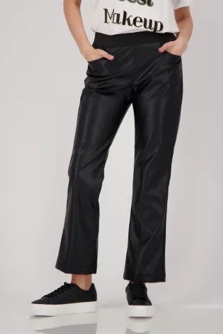 monari - Straight-Leg-Lederhose schwarz - Gr. - 40