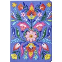 Fiesta del Sol Notizbuch bestickt A5 - 240 Seiten, königsblau / diverse, Schönes Journal oder Tagebuch. Notebook A5 dotted mit hochwertigem Leineneinband und farbenfrohen Stickereien