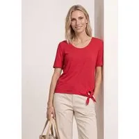 STREET ONE Kurzarmshirt Sommershirt mit Knotendetail