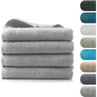 BARBONS Badetücher Duschtücher Set, Handtücher 4-tlg 70x140cm Badetuch, Handtuch, (4-St), Walkfrottee, 100% Baumwolle, saugstark, weich
