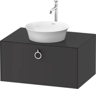Duravit White Tulip Konsolenwaschtischunterbau wandhängend Graphit Seidenmatt 800x550x408 mm - WT498 WT4980058580010