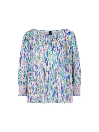 Marc Cain Collections - Bedruckte Bluse Rethink Together pink tulle - Gr. - 40
