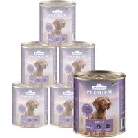Dehner Premium Adult, versch. Sorten, 6 x 800 g Dose, getreidefrei, Nassfutter für: Hunde, Nassfutter für ausgewachsene Hunde
