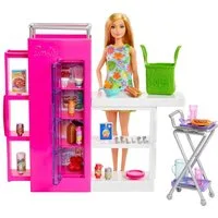 Barbie Anziehpuppe Vorratskammer Spielset Barbie Mattel HJV38 mit Puppe & Zubehör