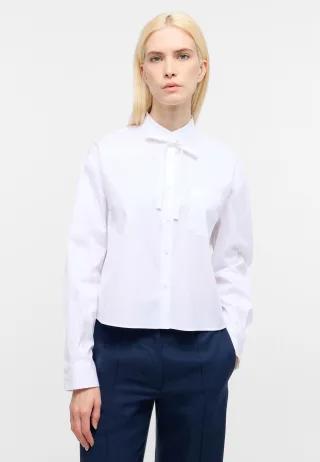 ETERNA - Signature Shirt Bluse Popeline Langarm weiß - Gr. - 40
