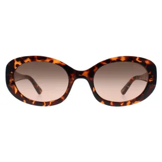 Guess Oval Damen dunkel Havanna braun Gradient GF6150