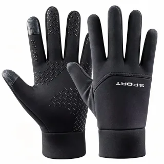 TENGOO Waterproof Winter Cycling Gloves, Windproof Fleece-Lined Touchscreen Gloves with Non-Slip Grip for Skiing, Hiking
