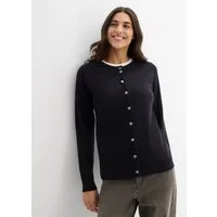 bonprix Strickjacke lockere Passform, hoher Baumwollanteil, mit Knopfleiste