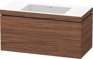 Duravit L-Cube c-bonded Set wandhängend Nussbaum dunkel Matt 1000x480x500 mm - LC6928N2121 LC6928N2121