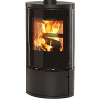 Color Emajl Kaminofen Kolding, DREHBAR!, Lieferung bis ins Wohnzimmer, 7 kW, Zeitbrand