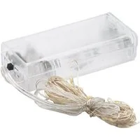 CEPEWA Lichterkette LED Lichterkette Timer Micro Warmweiß LED, Drahtlicht, Mikro, Batterie, 10, 20, 40