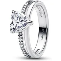 Pandora Fingerring Herzring für Damen aus Sterlingsilber mit Zirkonia von PANDORA