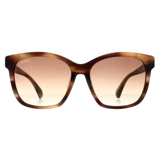 Max Mara Square Womens Glänzend Dunkelbraun Braun Farbverlauf MM0042 Logo9