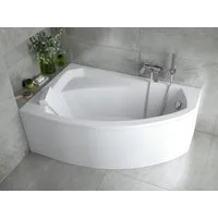 KOLMAN Badewanne Eckbadewanne Rima 130x85, (Links/Rechts), Ablaufgarnitur & Füße GRATIS