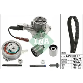 INA Zahnriemensatz mit Wasserpumpe Audi Seat Skoda VW Golf 6 7 1,6 2,0 TDI
