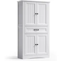 Bealife Hochschrank Badschrank mit 2 Türen und 1 Schubladen