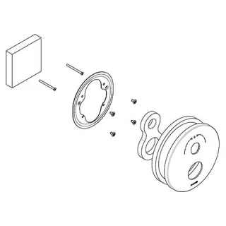 Kludi -Ersatzteil Rosette mit Absperrung Umstellung chrom, 7468805-00 7468805-00