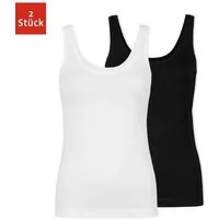SNOCKS Tanktop Top mit breiten Trägern Damen (2-tlg) aus Bio-Baumwolle, bequem, perfektes Basic für jedes Outfit