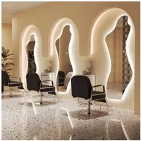 WDWRITTI Spiegel groß für Friseurladen Hotel Garderobe & Flur Schlafzimmer Wohnzimmer (Wandspiegel mit LED Beleuchtung, 1-St., 165x60, 145x60, 165x65, 150x50), 3Lichtfarben, Dimmbar, Memory-Funktion