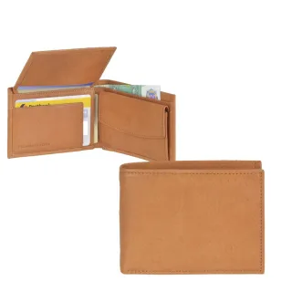 Minibörse kompakt Leder naturbraun 10x7cm | Sonnenleder Nahe. Ein funktionaler Organizer für Karten und Bargeld auf kleinstem Raum für unterwegs.