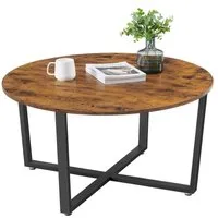 VASAGLE Couchtisch, Kaffeetisch, Ø88 x 47 cm, für Wohnzimmer