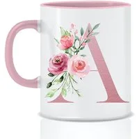 Unal Store Tasse Personalisierte Tasse mit Buchstabe von A bis Z Weihnachten Geschenke