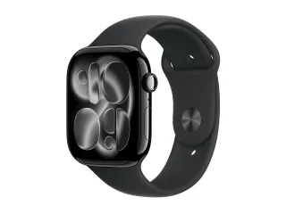 Apple Watch Series 11 (GPS) 46mm Aluminium diamantschwarz mit Sportarmband S/M schwarz | meuw4zr/a |