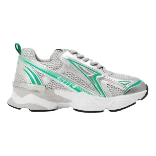 Steve Madden - Strass Sneaker für Damen, Netzmaterial, Grob flach (Grün/Bunt)