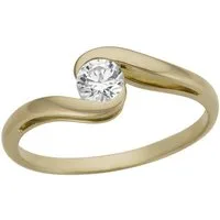 Firetti Goldring Schmuck Geschenk Gold 333 Damenring Verlobungsring Goldring Solitär, mit Zirkonia (synth)