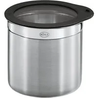RÖSLE Frischhaltedose, Edelstahl 18/10, Glas, Silikon, (1-tlg), zur Aufbewahrung von Lebensmitteln, spülmaschinengeeignet