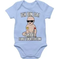 Shirtracer Shirtbody Ich bin da sperrt eure Töchter ein Sprüche Baby