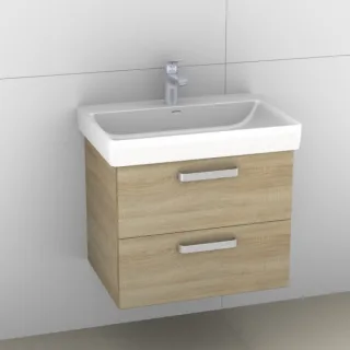 Artiqua 415 Waschtischunterschrank für Pro S 810964 Castello Eiche quer NB, 415-WU2L-L55-7134-426 415-WU2L-L55-7134-426