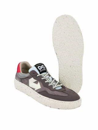 Mey & Edlich Herren Collab-Sneaker Uriduri Grau 54 % Polyester (recycelt, wasserabweisend), 29 % Polyamid (recycelt), 12 % Apfelschale, 5 % BioVeg (Maiskorn)