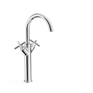 Tres 2 Griff Waschtischarmatur XL Mit Griff G3/8" flexible Anschlussschläuche, 28380301 28380301