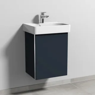 Sanipa 3way Waschtischunterbau zu Geberit Smyle Square Waschtisch mit 1 Tür, Marine-Matt BP6691R