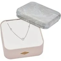 Fossil Kette mit Anhänger Schmuck Geschenk Silber 925 Halsschmuck, mit Zirkonia (synth)