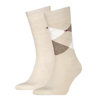 Tommy Hilfiger Socken "TH MEN SOCK CHECK 2P" 2 Paar, 2 Paar tlg. mit klassischem Argyle-Design