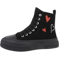 Ital-Design Damen High-Top Freizeit Sneakerboots (85493090) Keilabsatz/Wedge Sneakers High in Schwarz