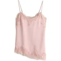 Next Trägertop Cami-Trägertop mit Spitze und asymmetrischem Saum (1-tlg)