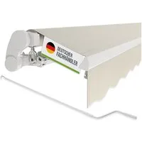empasa Gelenkarmmarkise "START" manuelle Markise für Balkon, Aluminium-Gestell in weiß